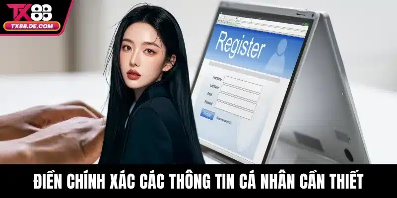 Đăng Ký TX88 - Nhanh Chóng, An Toàn, Thắng Lợi Tối Đa 3 Điền chính xác các thông tin cá nhân cần thiết